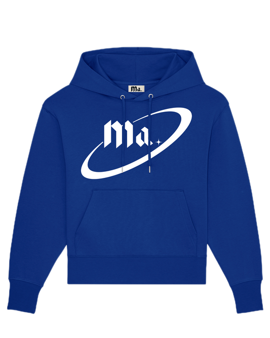 Cobalt Blue more amoure Hoodie with drawstrings with streetwear design